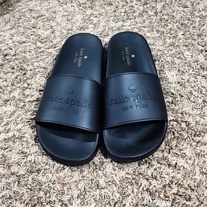 Black Kate Spade Slide Ons